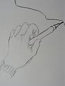 Hand, 2007, Kohle-Papier, 42x60